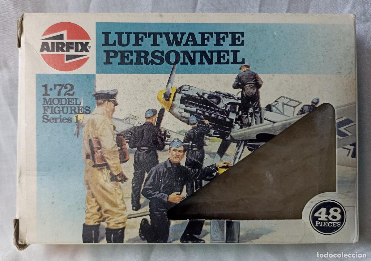 Militaria: Caja original soldados de pl&aacute;stico Luftwaffe (III Reich Hitler- Nazi- Alemania) WWII de 1987