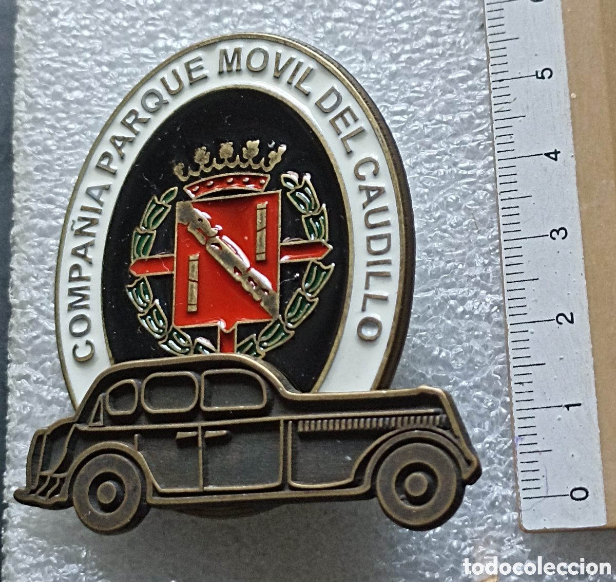 Militaria: PLACA PECHO, COMPA&Ntilde;&Iacute;A PARQUE M&Oacute;VIL DEL CAUDILLO