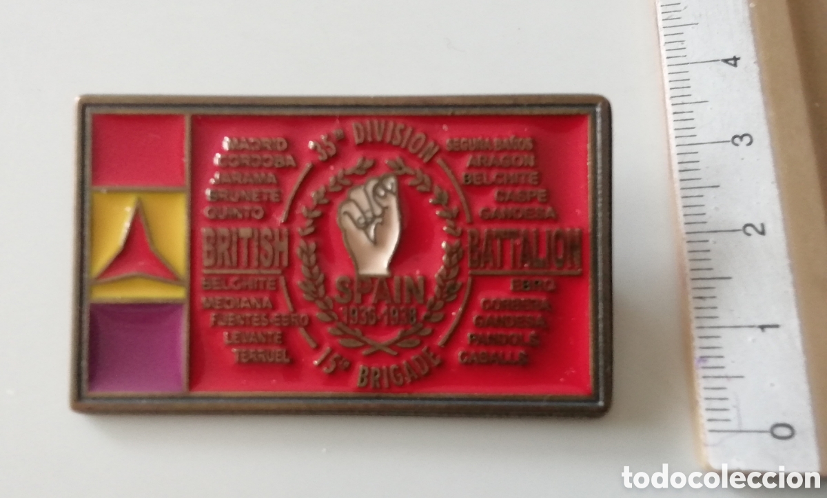 Militaria: PLACA BRIGADAS INTERNACIONALES BRITISH BATTALION SPAIN 1936 1938
