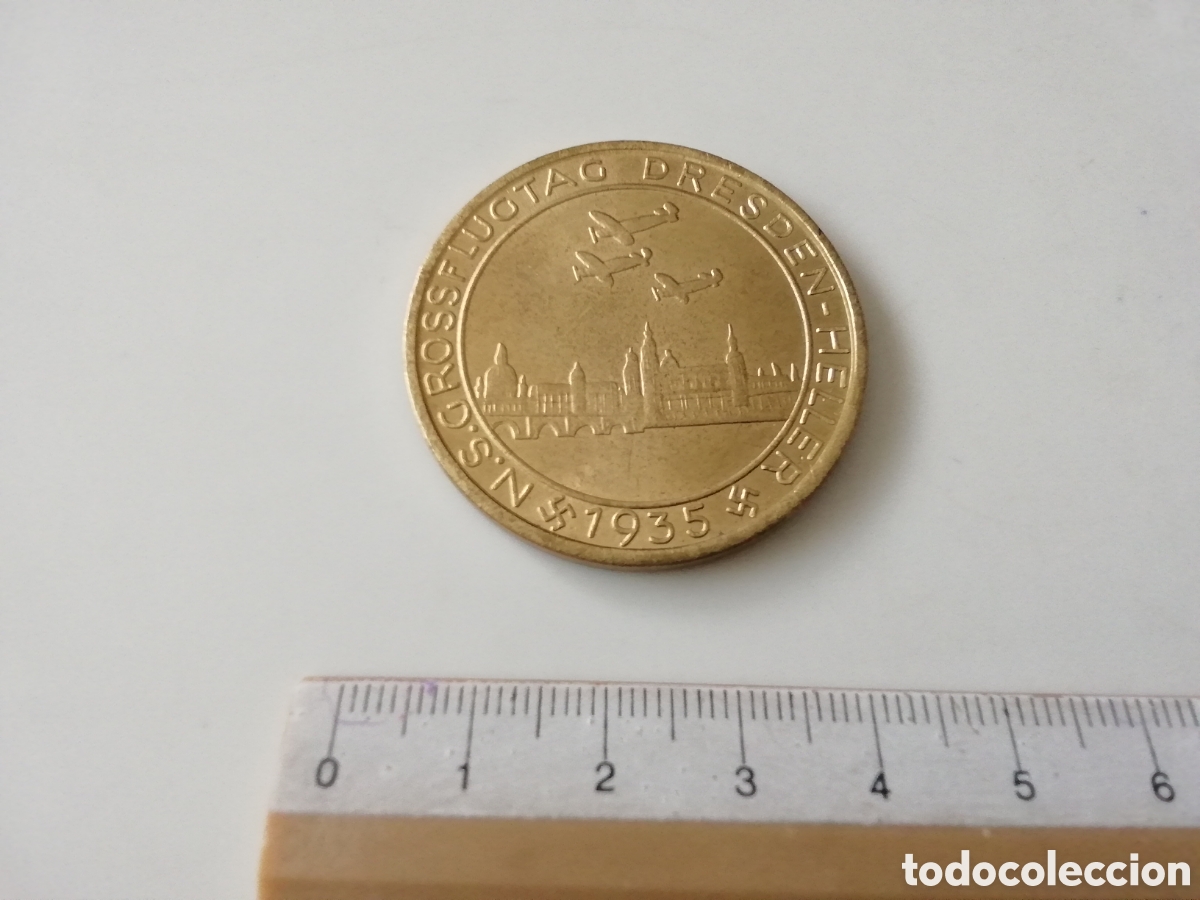 Military Antiques: MONEDA MEDALLA LUFTAHRT HILFT DEUTSCHLAND 1935