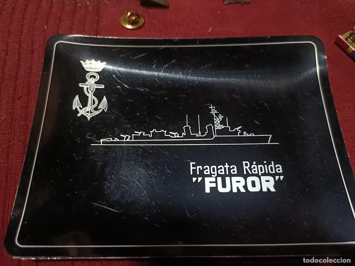 Militaria: Antiguo cenicero &eacute;poca Franco de la fragata r&aacute;pida furor