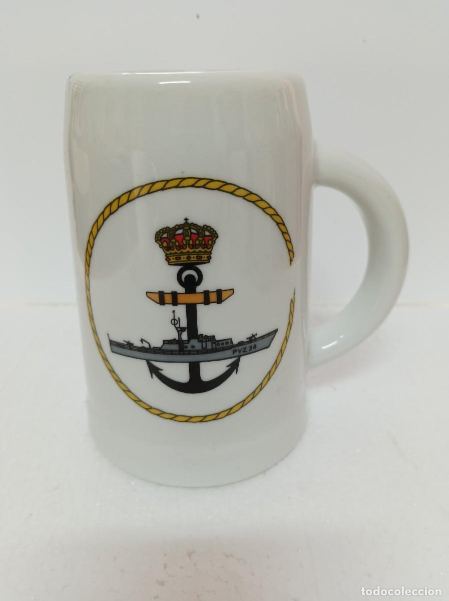 Militaria: Armada Espa&ntilde;ola. Jarra cer&aacute;mica. PATRULLERO PVZ-34 - ALCANADA.