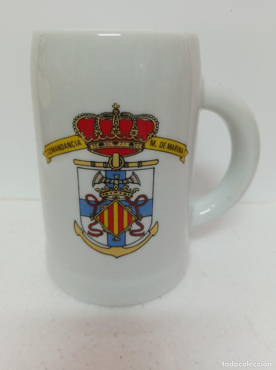 Militaria: Armada Espa&ntilde;ola. Jarra cer&aacute;mica. COMANDANCIA MILITAR DE MARINA VALENCIA.