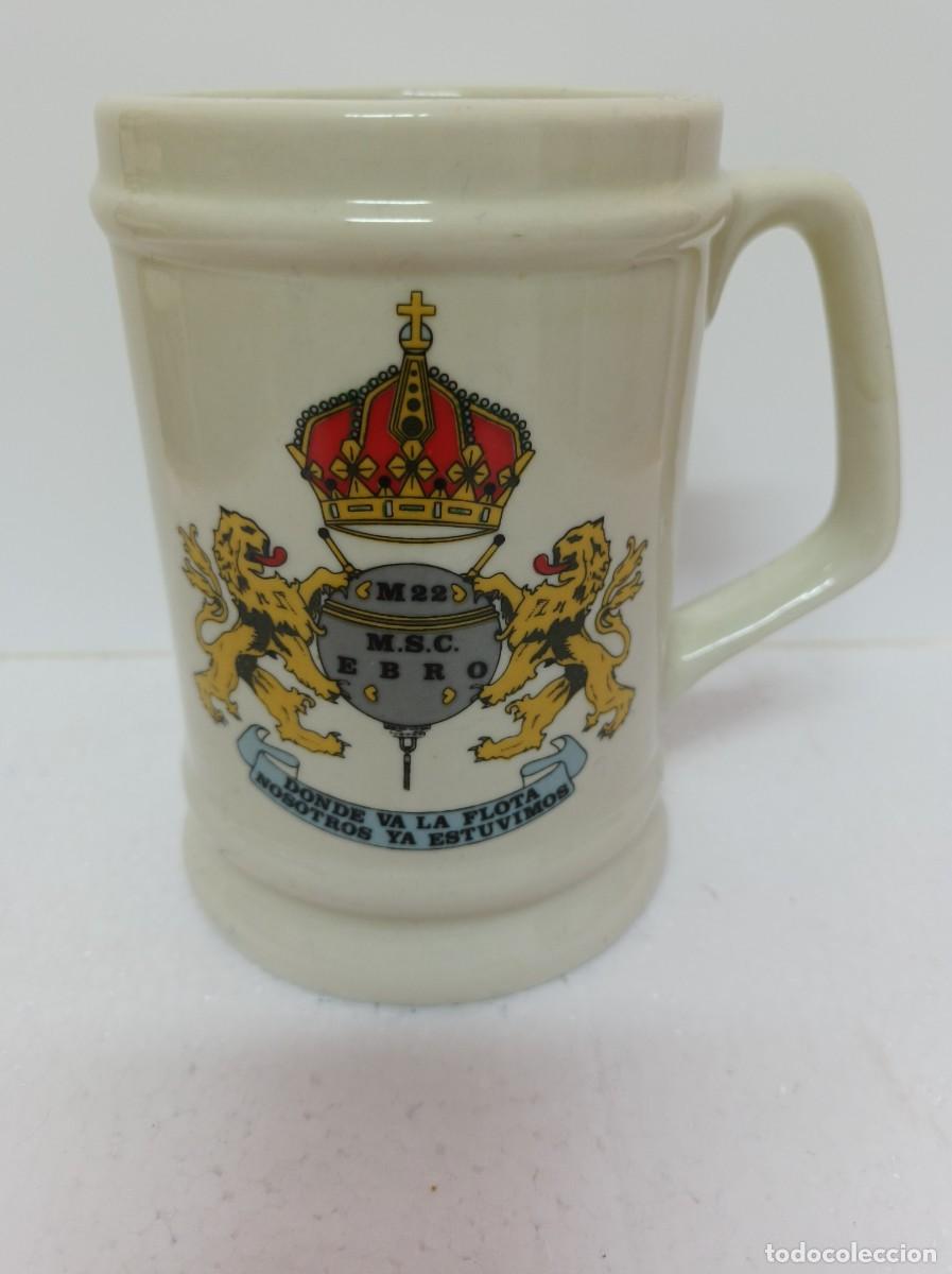 Militaria: Armada Espa&ntilde;ola. Jarra cer&aacute;mica. BUQUE DRAGAMINAS MSC EBRO M-22.