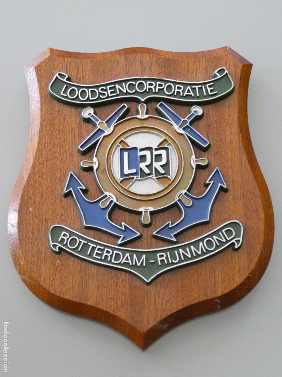 Militaria: METOPA NAVEGACI&Oacute;N MERCANTE CIVIL. PR&Aacute;CTICOS DEL PUERTO DE ROTTERDAM RIJNMOND HOLANDA. 18CM 180GR