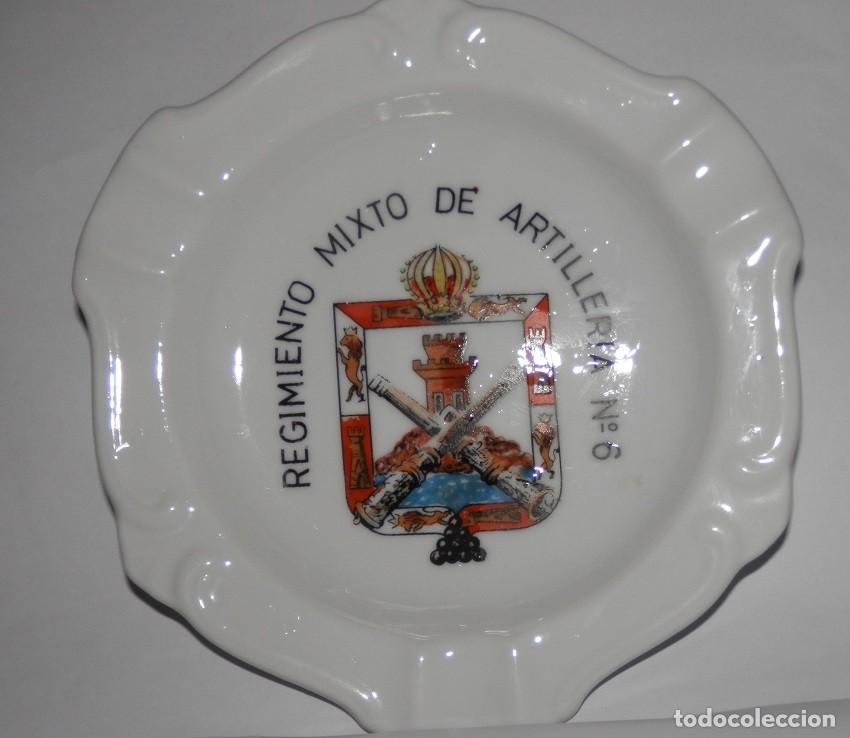 Militaria: CENICERO DEL REGIMIEMTO MIXTO DE ARTILLERIA N&ordm; 6