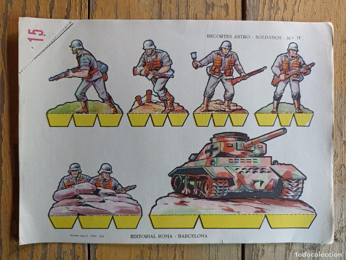 Militaria: Hoja recortables soldados alemanes de 1963 (III Reich Hitler- Nazi- Alemania) WWII