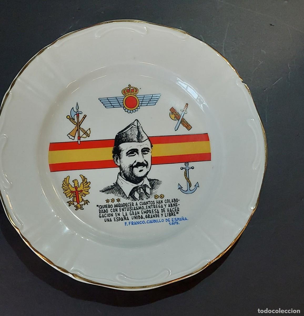 Militaria: Plato decorativo homenaje agradecimiento a los ej&eacute;rcitos espa&ntilde;oles