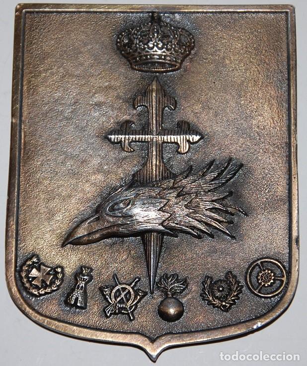Militaria: PLACA/METOPA DE METAL EJERCITO DE TIERRA