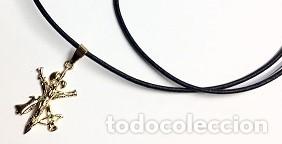 Militaria: COLGANTE CRISTO DE LA LEGION CON CADENA DE CUERO