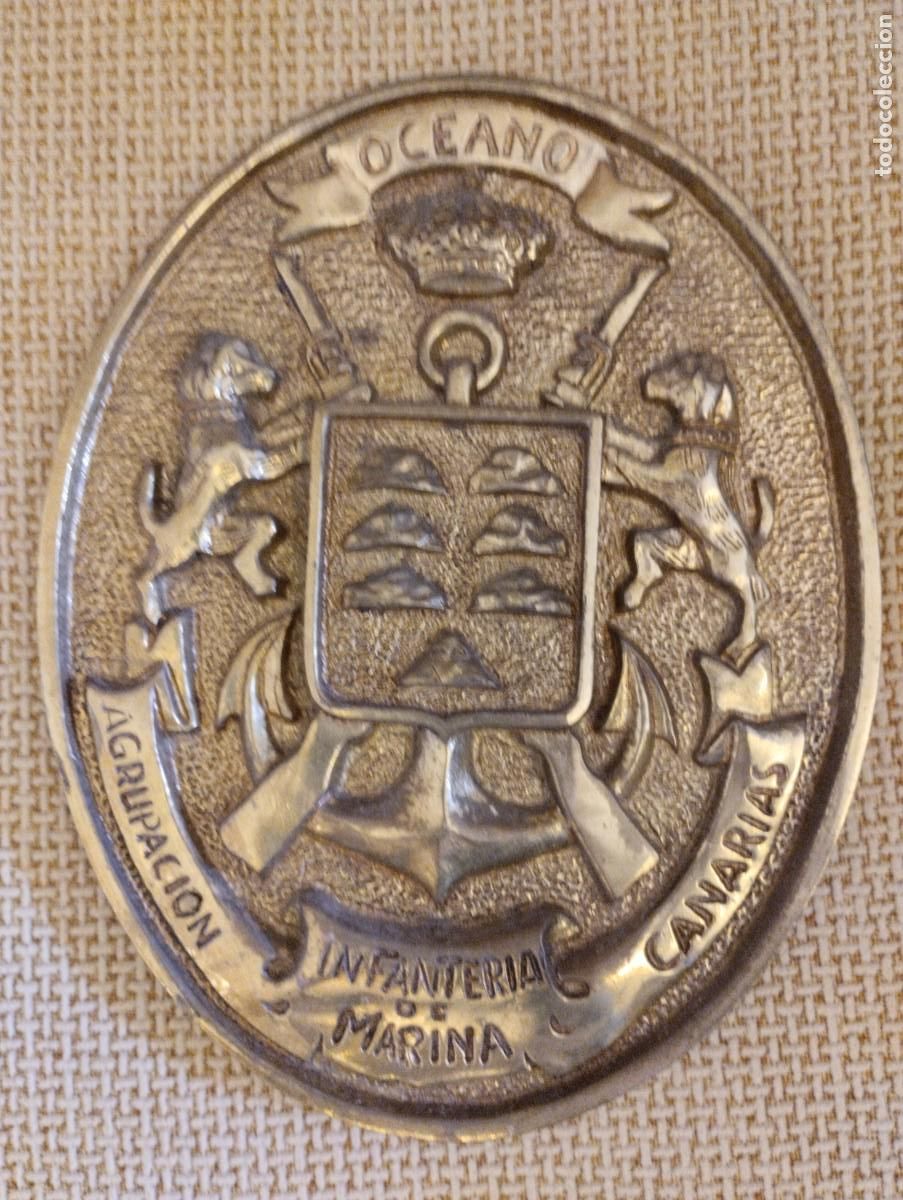 Militaria: Escudo Infanter&iacute;a de Marina Agrupaci&oacute;n Canarias
