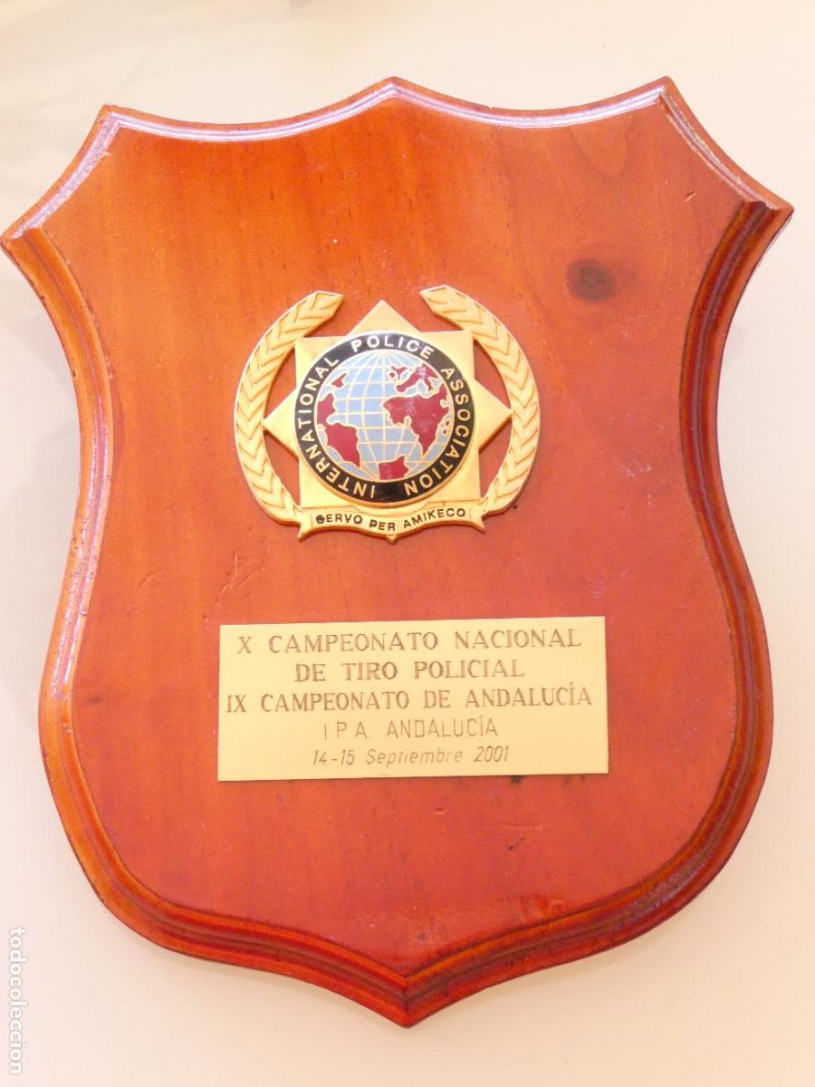 Military Antiques: METOPA POLICIAL. INTERNATIONAL POLICE ASSOCIATION IPA CAMPEONATO TIRO 2001. 20CM 250GR