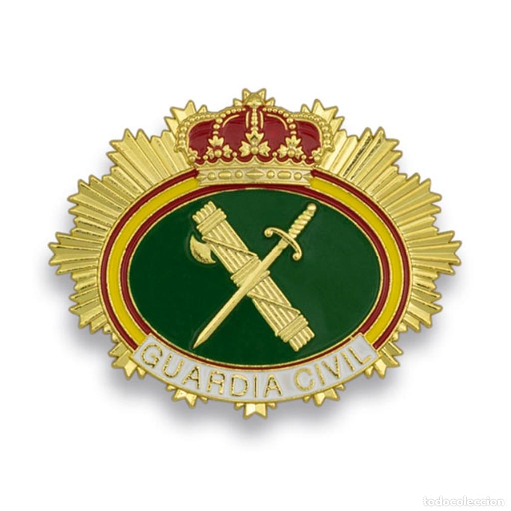 Military Antiques: PLACA CARTERA GUARDIA CIVIL VERDE-DORADA + CARTERA PORTAPLACAS