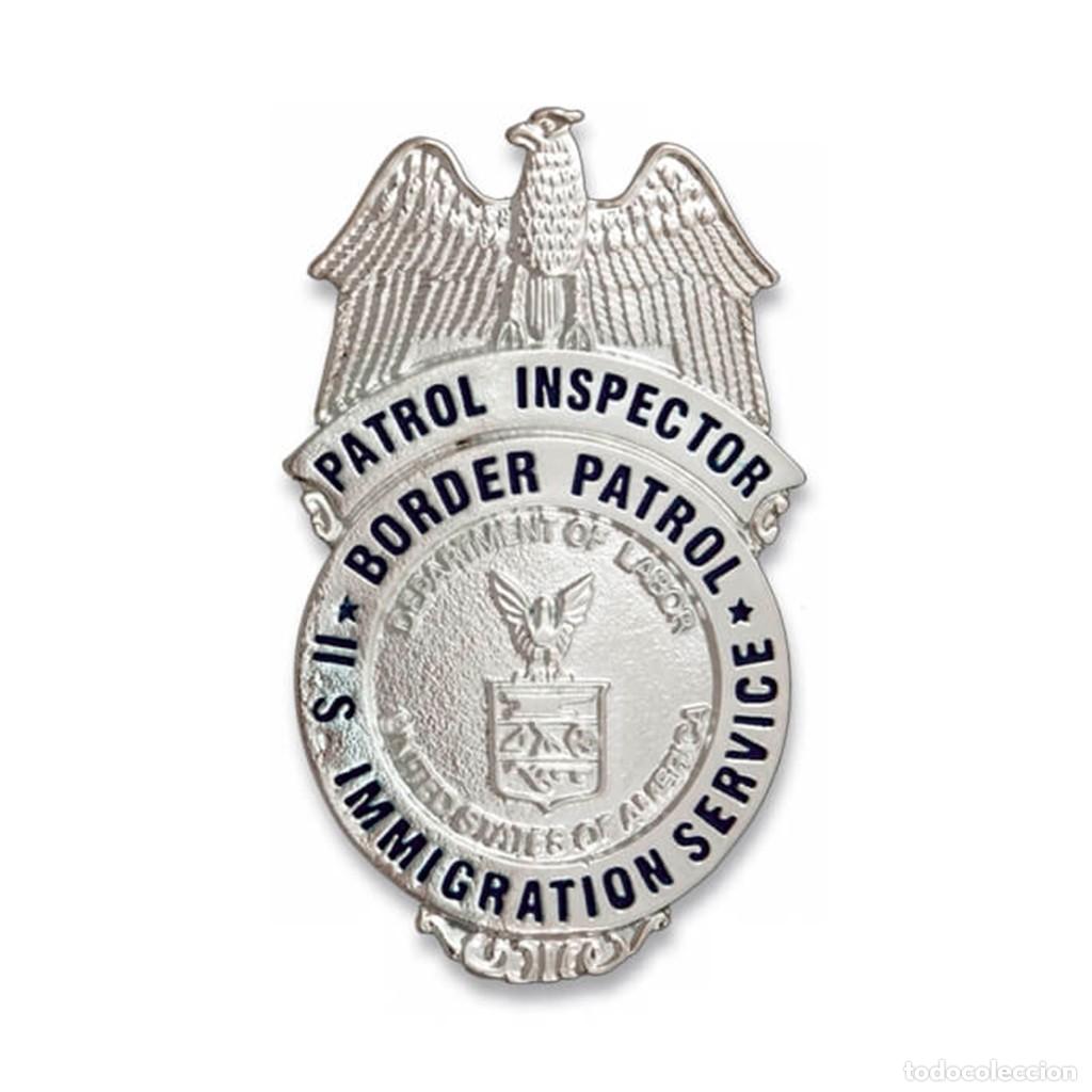 Military Antiques: PLACA CARTERA METALICA AMERICANA PATROL INSPECTOR+ CARTERA PORTAPLACAS