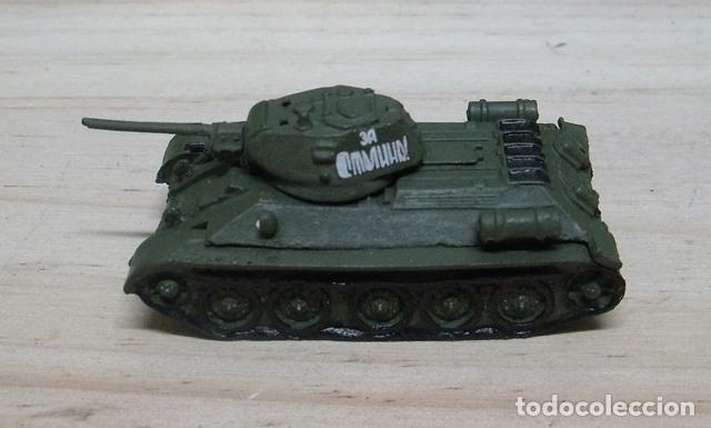 Military Antiques: Tanque Miniatura Plomo Carro Combate T34 - Rusia URSS - Segunda Guerra Mundial - Escala 1:87