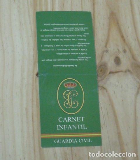 Militaria: Carnet Infantil Guardia Civil - Sin Usar