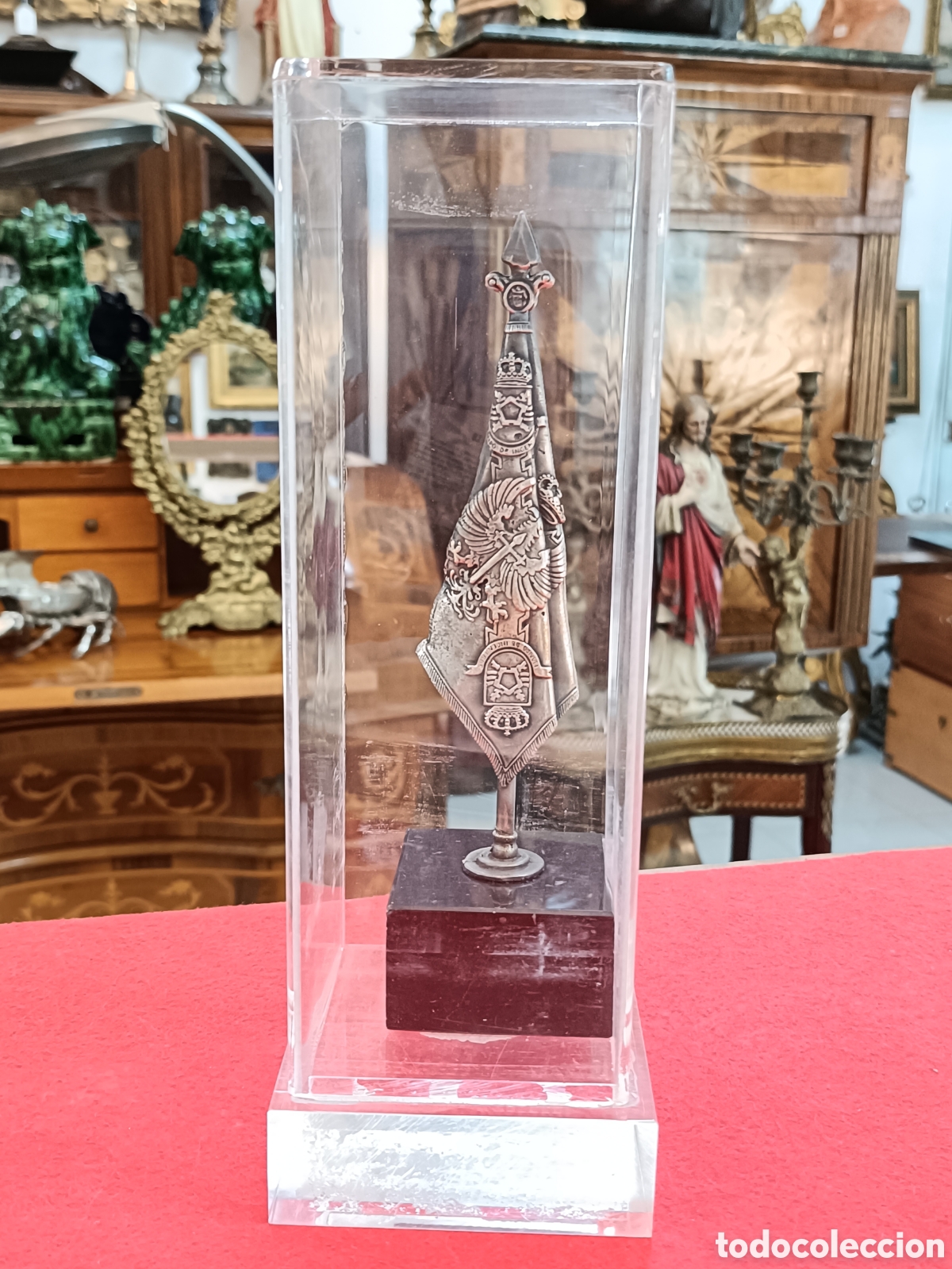 Military Antiques: BANDERA METAL PLATEADO . BANDO DE INGENIEROS . EJERCITO DE ESPA&Ntilde;A