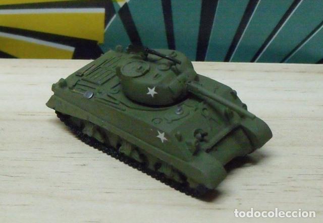 Military Antiques: Tanque Miniatura Plomo Carro Combate Sherman M4 - Segunda Guerra Mundial - Escala 1:87