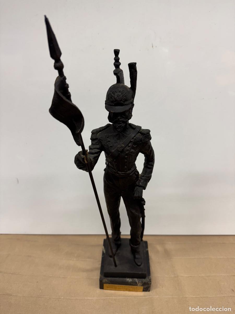 Militaria: FIGURA CABALLER&Iacute;A ESPA&Ntilde;OLA REGIMIENTO DE LANCEROS 1846 MED.. 48 CMS. ALTO (G)