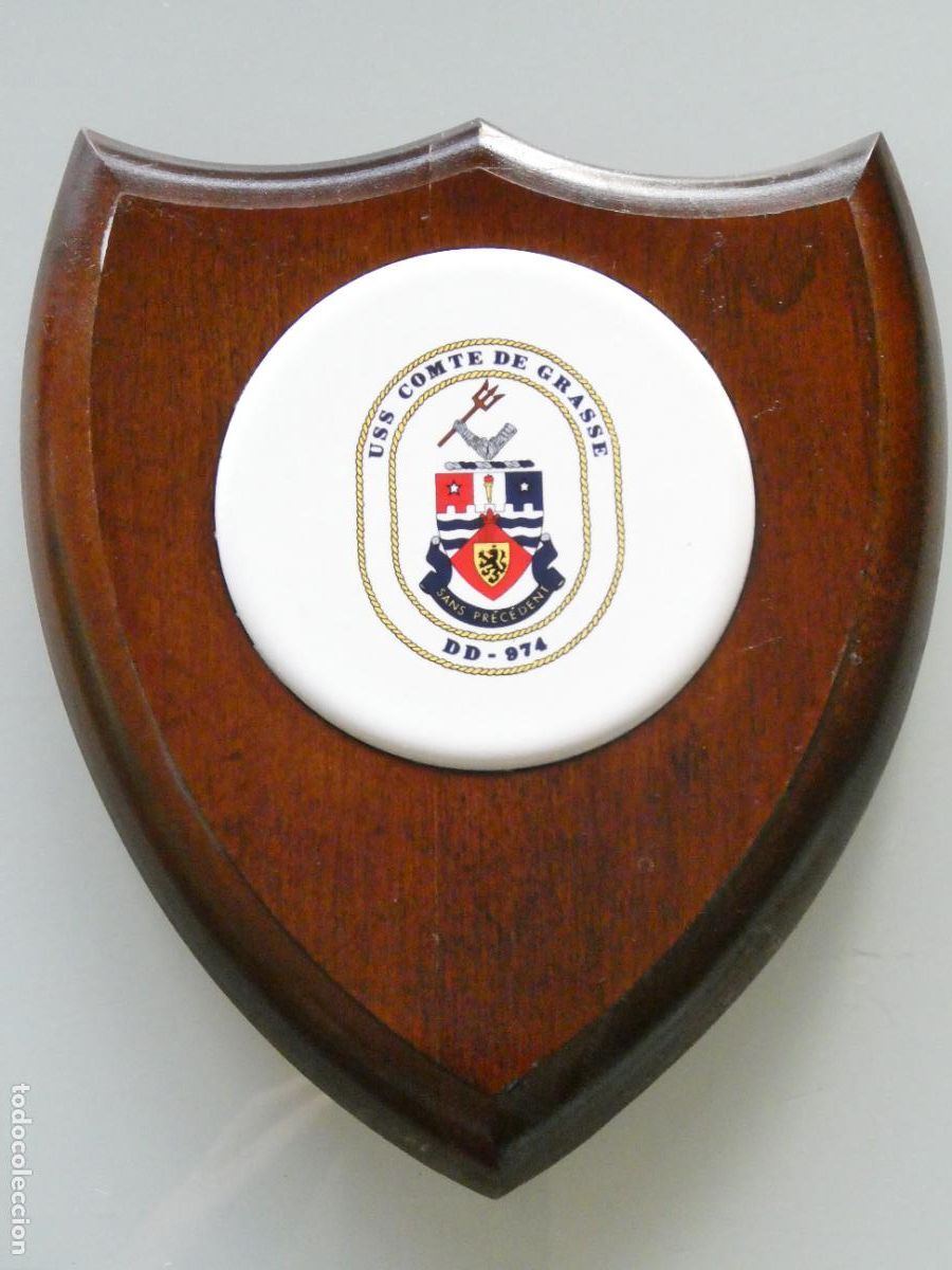 Militaria: METOPA MILITAR. EJ&Eacute;RCITO ESTADOS UNIDOS. US NAVY DESTRUCTOR USS COMTE DE GRASSE DD 974. 18CM. 330GR