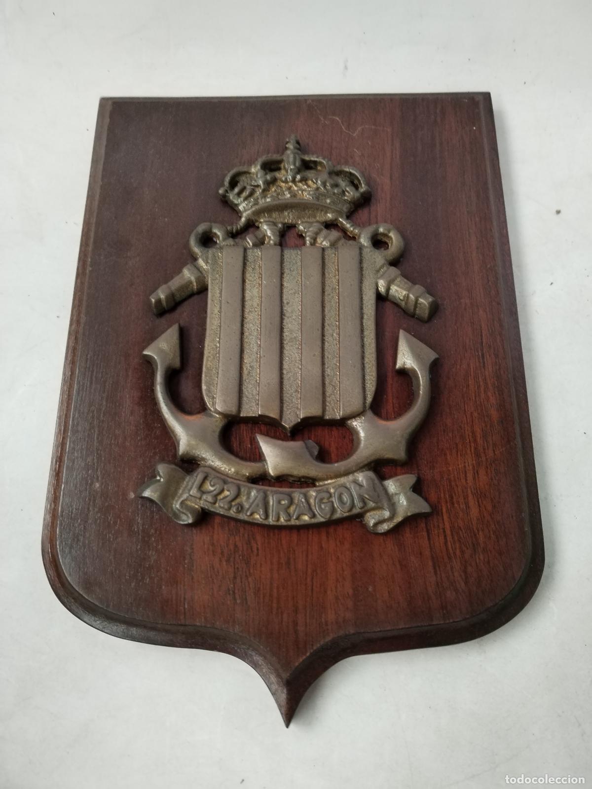 Military Antiques: metopa buque anfibio l22. aragon