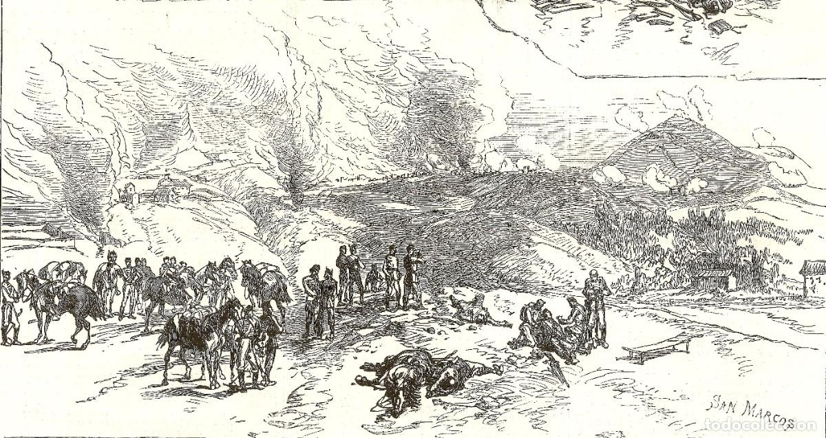 Militaria: R&Eacute;PLICA L&aacute;mina Batalla de San Marcos, San Sebasti&aacute;n, Renter&iacute;a, Gogorregui, Guip&uacute;zcoa, 1874. Carlista