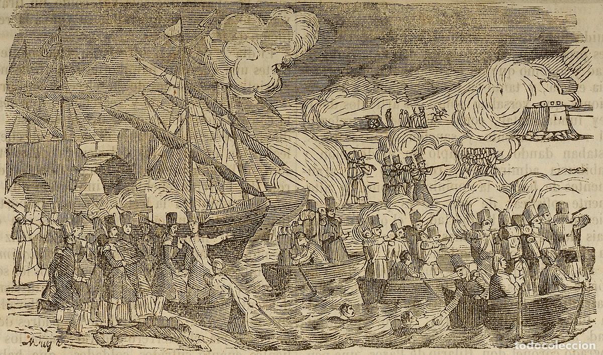 Militaria: R&Eacute;PLICA L&aacute;mina Batalla de Luchana, Lutxana, Bilbao, 1836. Guerras Carlistas. Espa&ntilde;a