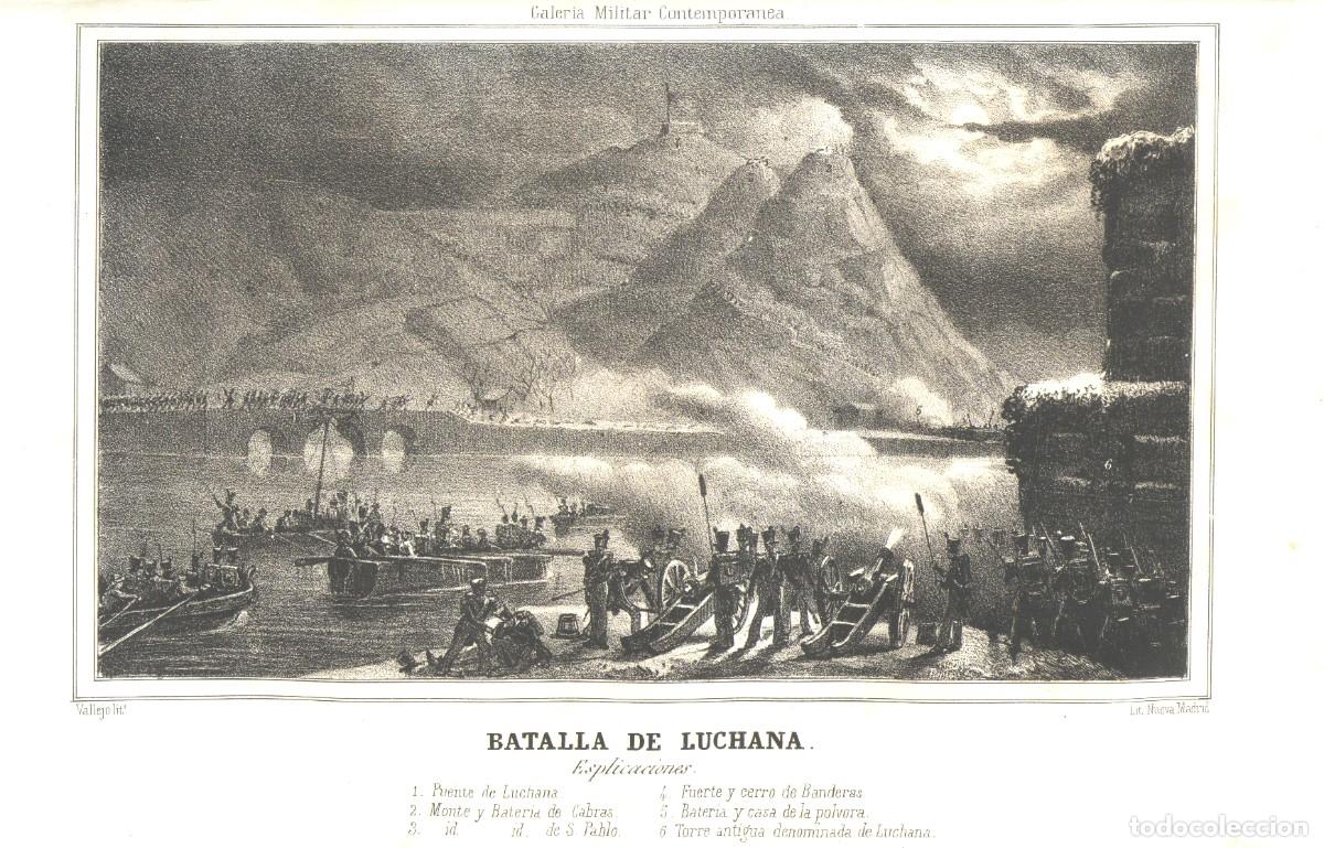 Militaria: R&Eacute;PLICA L&aacute;mina Batalla de Luchana, Lutxana, Bilbao, 1836. Guerras Carlistas. Espa&ntilde;a