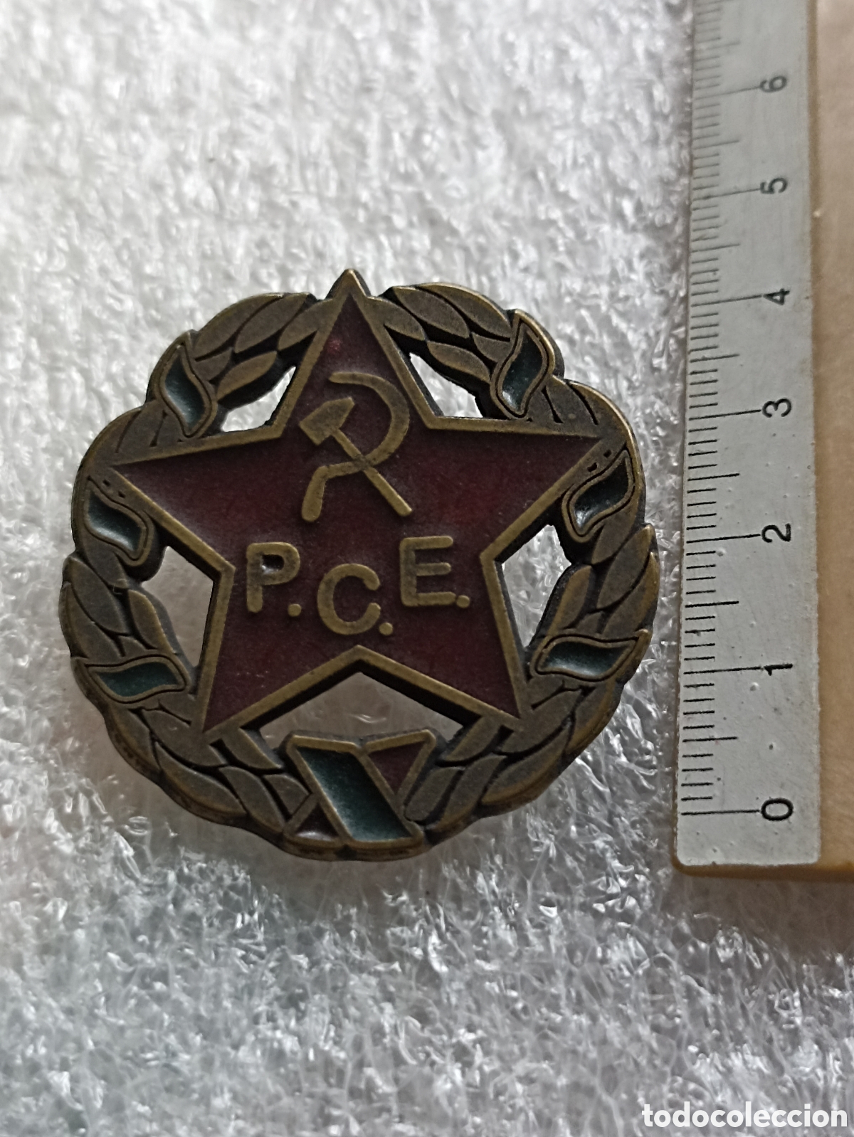 Military Antiques: PLACA DE PECHO, PARTIDO COMUNISTA DE ESPA&Ntilde;A