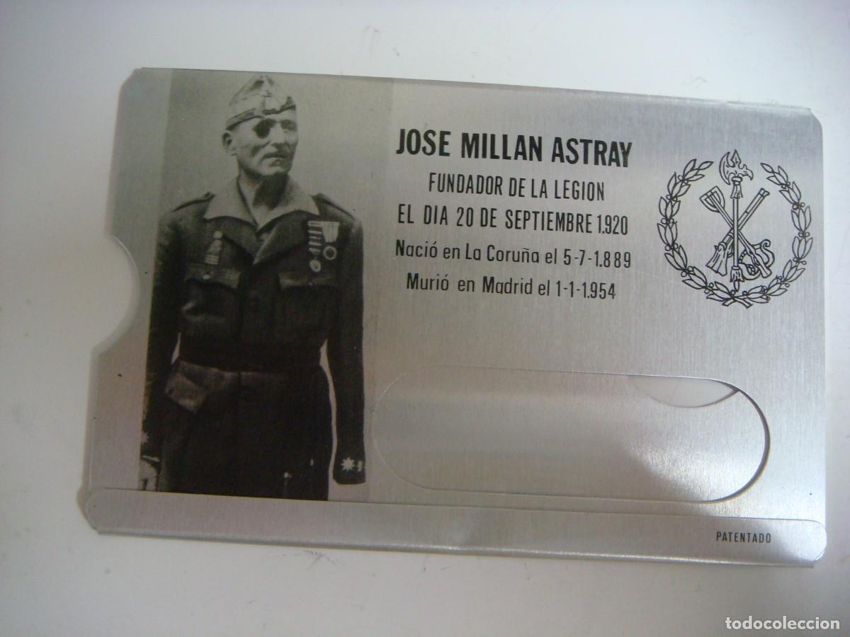 Military Antiques: PORTA CARNET DE IDENTIDAD DE LA LEGION JOSE MILLAN ASTRAY FUNDADOR DE LA LEGION-CAJ-B-N&ordm;107