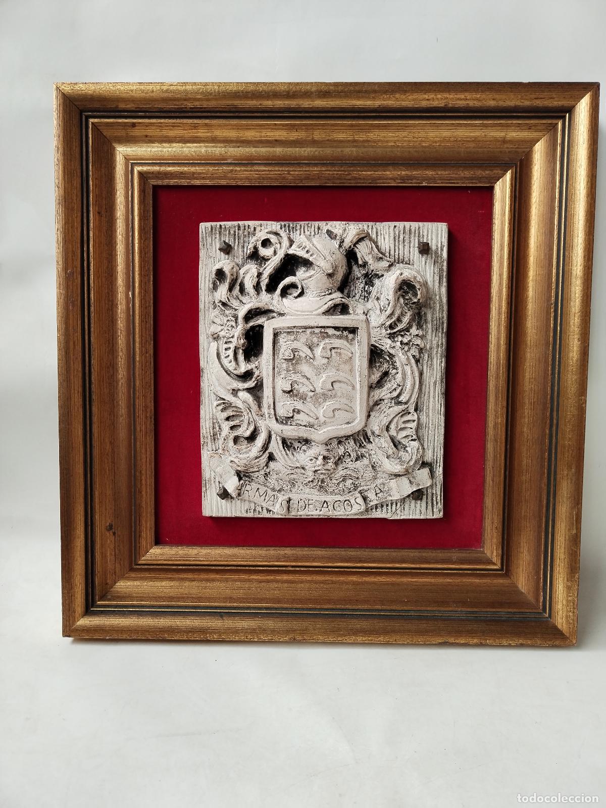 Military Antiques: cuadro escudo de armas acosta