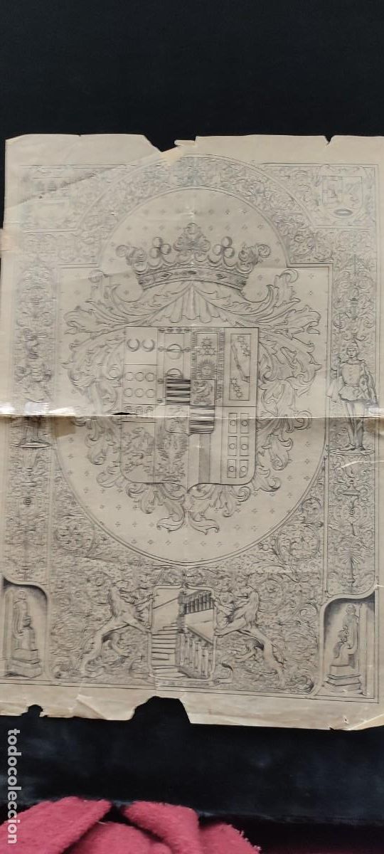 Military Antiques: Extraordinaria Ilustraci&oacute;n de escudo her&aacute;ldico realizada a poumilla por Fernando Fernandez