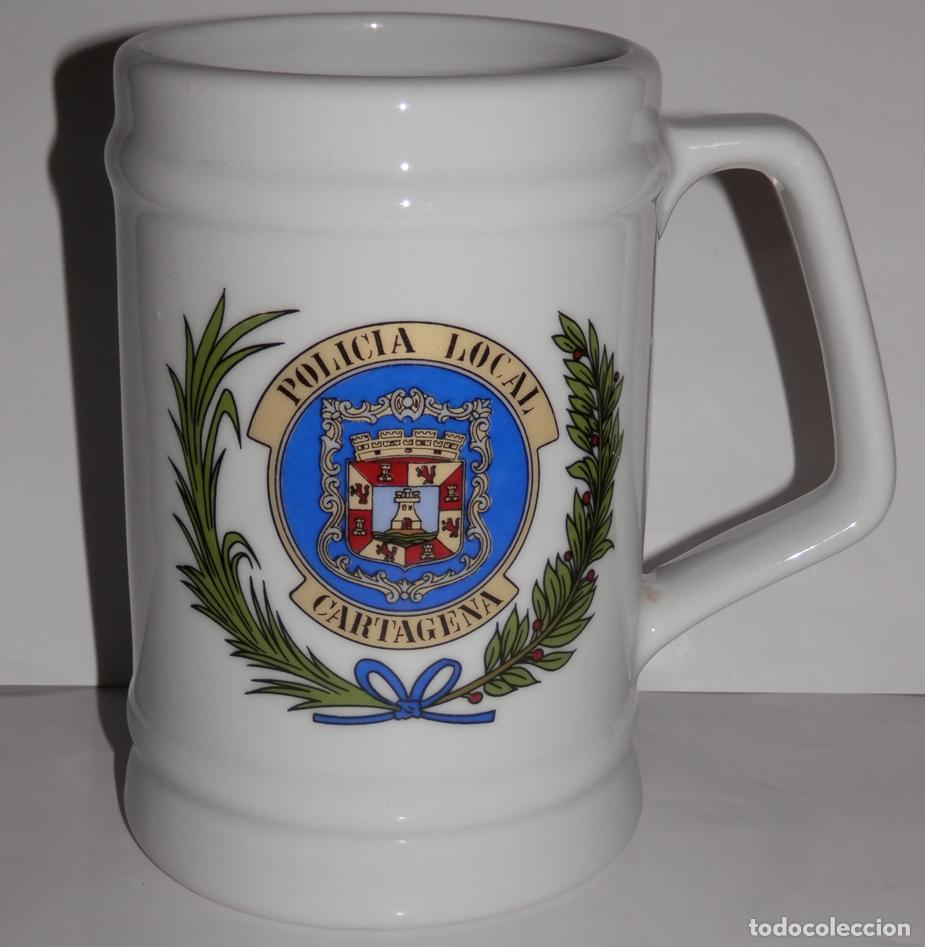 Military Antiques: JARRA PORCELANA DE LA POLICIA LOCAL DE CARTAGENA