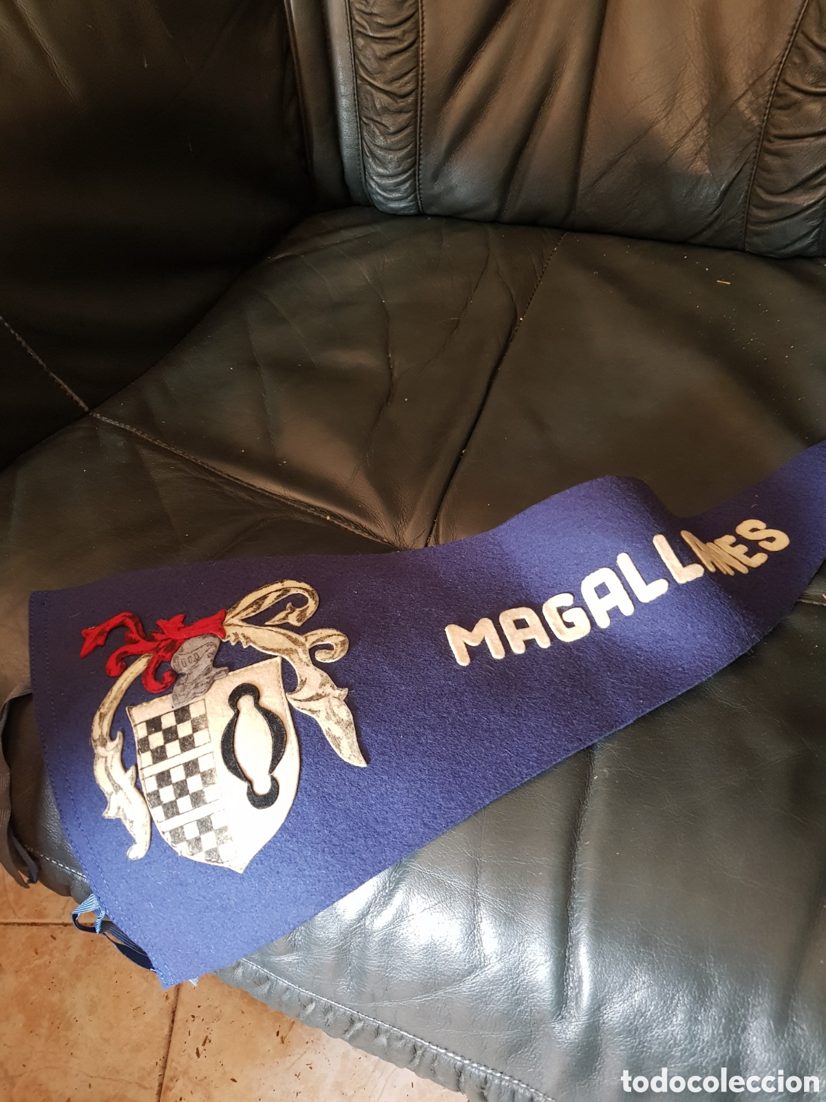 Militaria: ANTIGUO BANDER&Iacute;N DE FIELTRO DE MAGALLANES