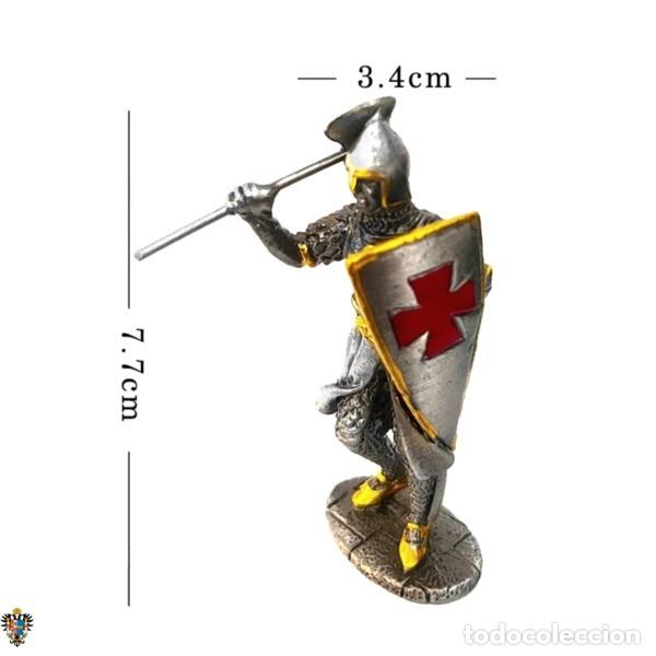Militaria: FIGURA SOLDADO CABALLERO TEMPLARIO METAL 7,5 CMS