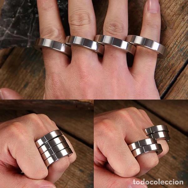Militaria: ANILLO DESPLEGLABLE DE UNA PIEZA PARA CUATRO O MENOS DEDOS.