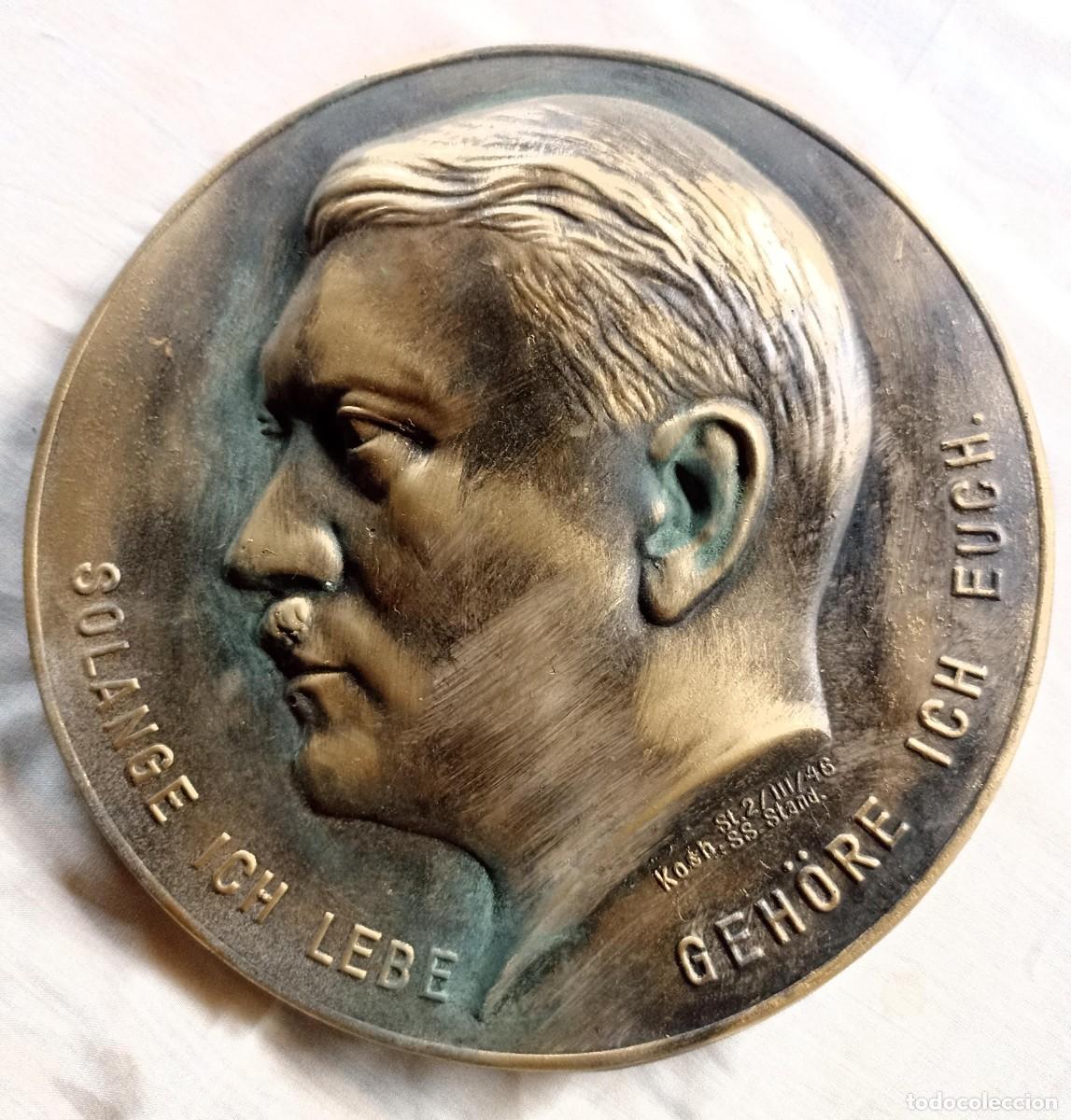 Militaria: Escultura Adolf Hitler placa (III Reich Hitler- Nazi- Alemania) WWII