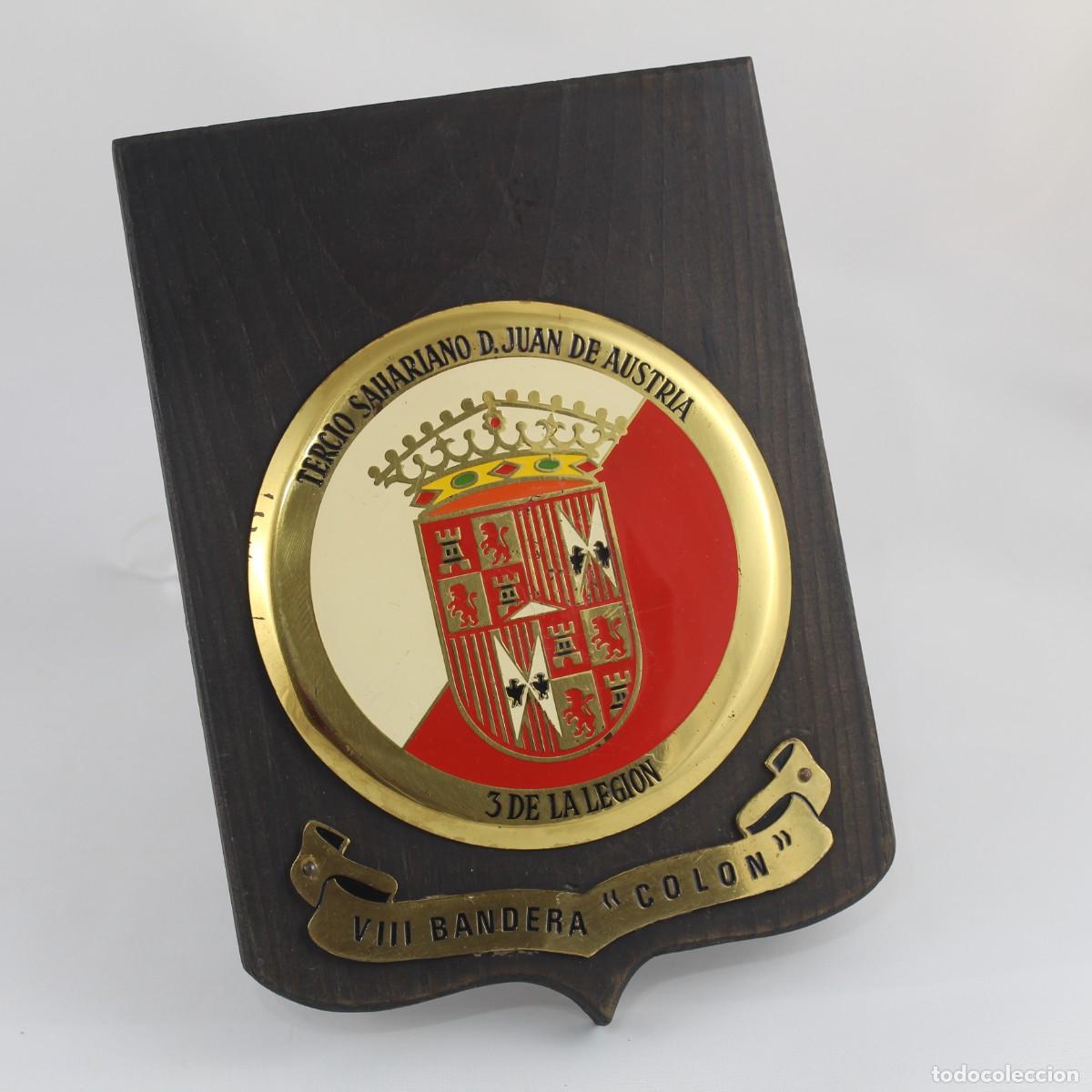 Militaria: Metopa Placa Militar 3&ordm; Legion Espa&ntilde;ola Tercio Sahariano Bandera Colon Vintage