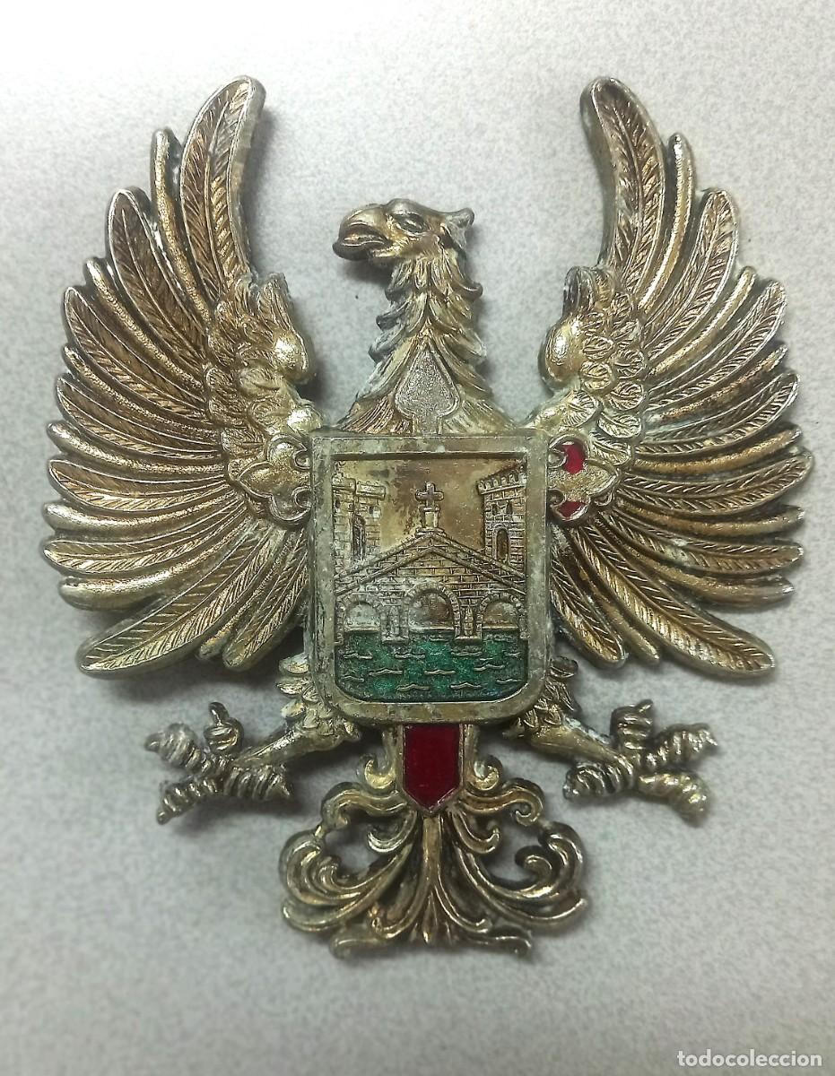 Militaria: Emblema Met&aacute;lico Guardia Civil de Tr&aacute;fico - Escudo Ourense - Militaria / Policial