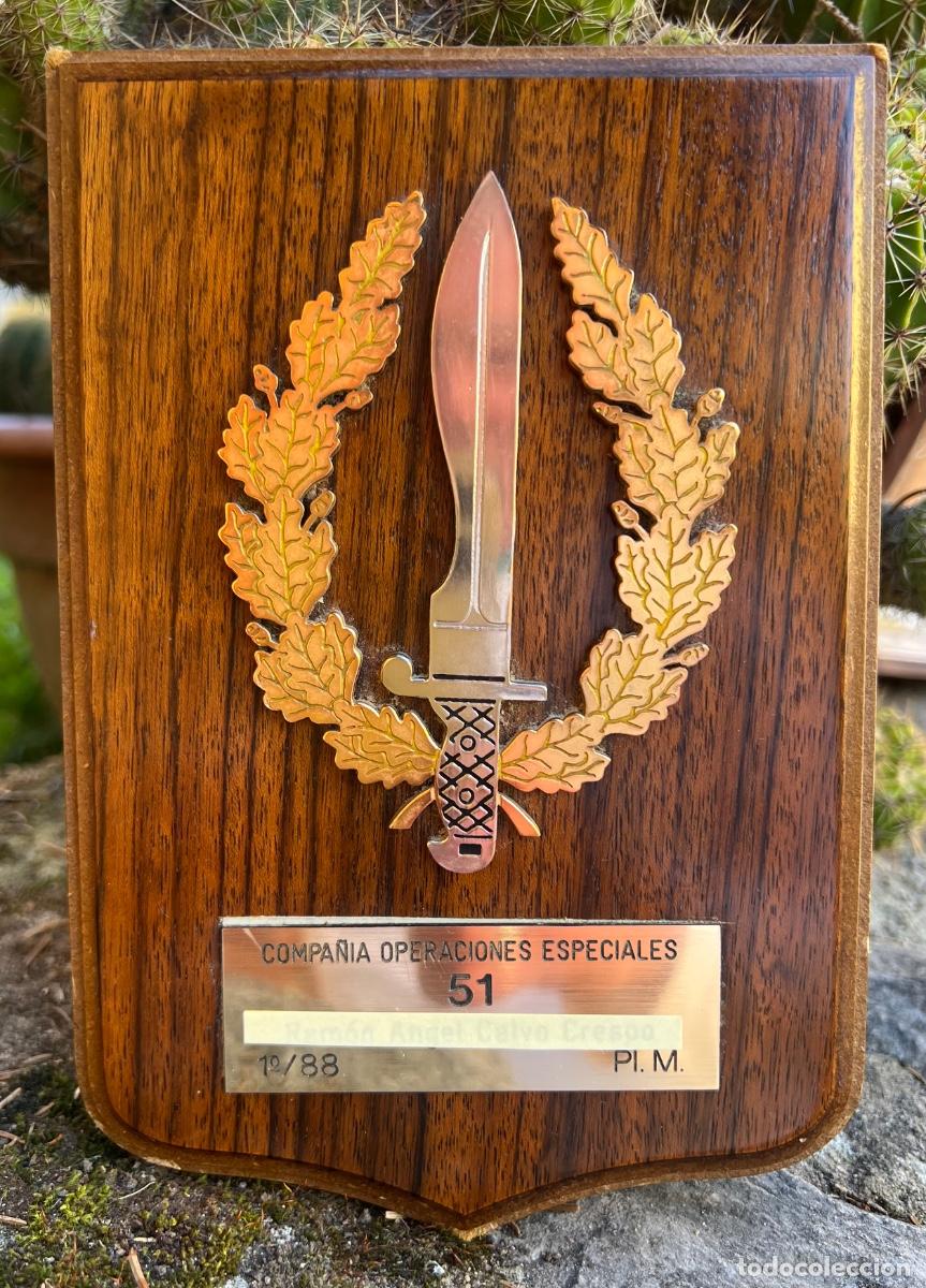 Militaria: Metopa de un boina verde de la COE 51 (Compa&ntilde;&iacute;a Operaciones Especiales) - 1&ordm;/88