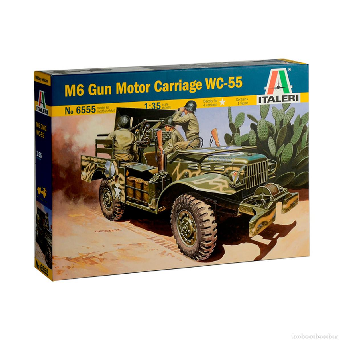 Militaria: Maqueta Italeri Veh&iacute;culo Militar M6 Gun Motor Carriage WC-55 Escala 1:35