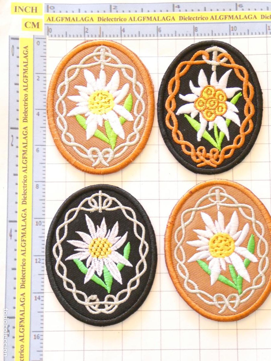 Militaria: 4 PARCHES MILITARES. ALEMANIA NAZI SEGUNDA GUERRA MUNDIAL. TROPAS DE MONTA&Ntilde;A GEBIRGSJ&Auml;GER