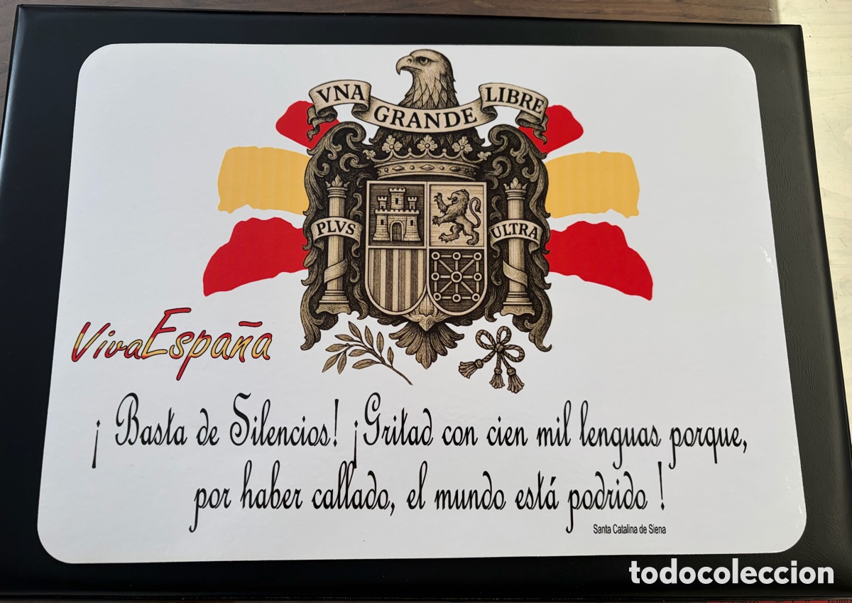 Militaria: ALFOMBRILLA DE SUBLIMACION / RATON DE ORDENADOR CON BANDERA DE ESPA&Ntilde;A Y AGUILA DE SAN JUAN