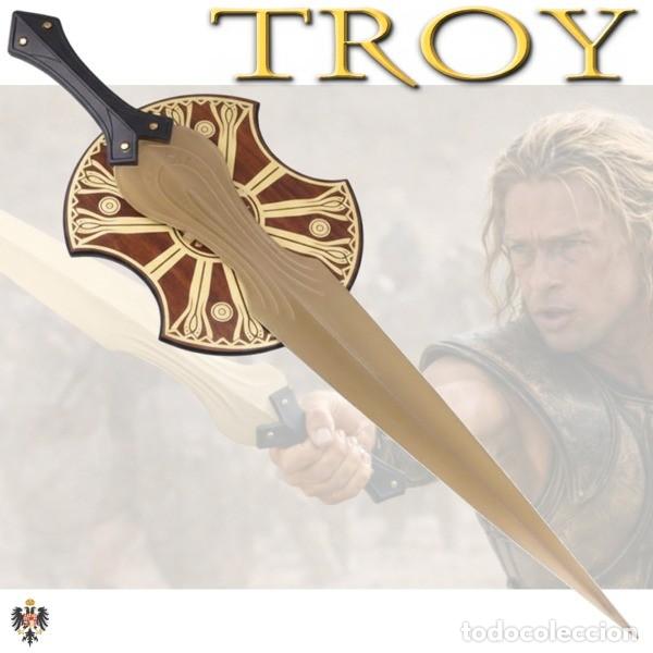 Militaria: ESPADA TROYA AQUILES + SOPORTE 80,5 CMS