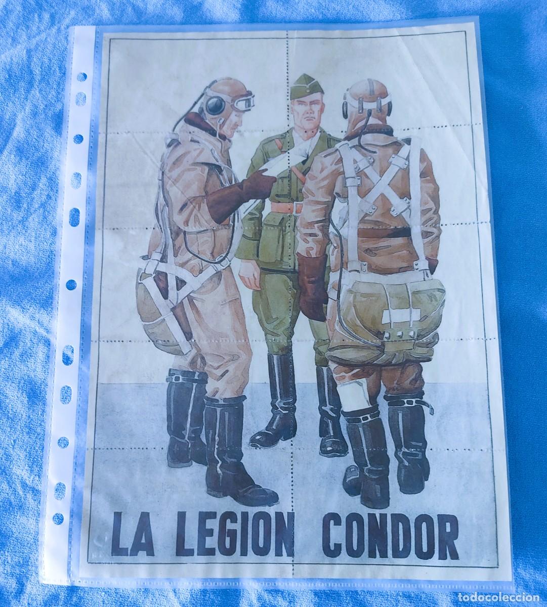 Militaria: LAMINA LA LEGION CONDOR CON CUPONES DE RACIONAMIENTO QUINTANAR DE LA ORDEN TOLEDO POSGUERRA CIVIL