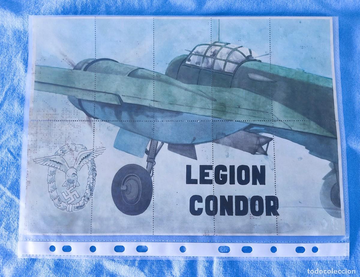 Militaria: LAMINA LEGION CONDOR CON CUPONES DE RACIONAMIENTO MIGUELTURRA CIUDAD REAL POSGUERRA CIVIL
