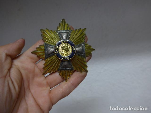 Militaria: Antigua medalla o placa alemana de la Orden de Friedrich, replica de calidad.