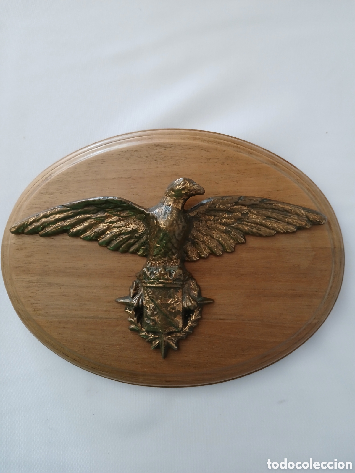 Militaria: METOPA DE BRONCE AGUILA Y ESCUDO