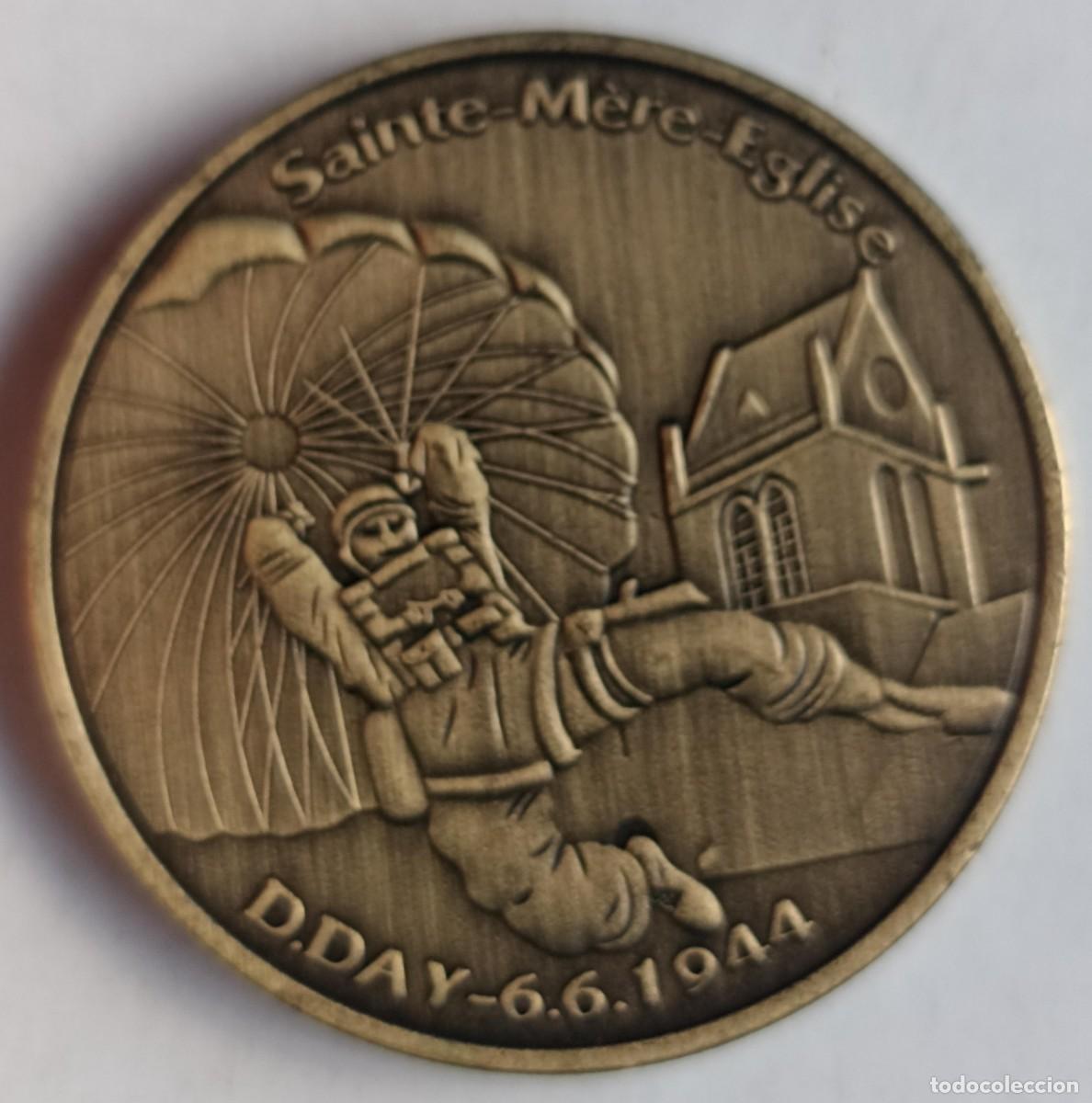 Militaria: Moneda conmemorativa D.Day 6-6-1944 (III Reich Hitler- Nazi- Alemania) WWII