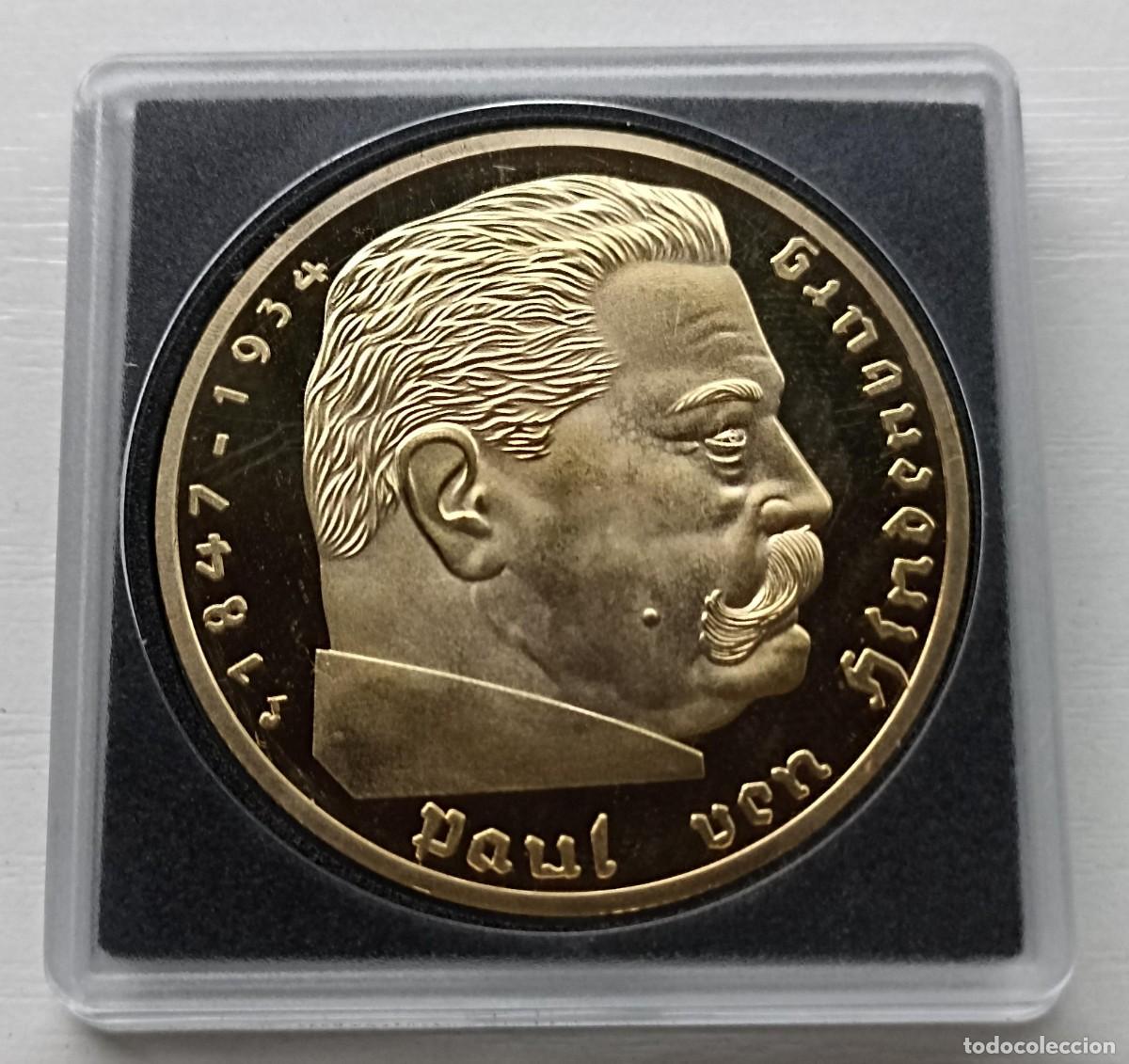 Militaria: Moneda conmemorativa Paul Von Hindenburg (III Reich Hitler- Nazi- Alemania) WWII